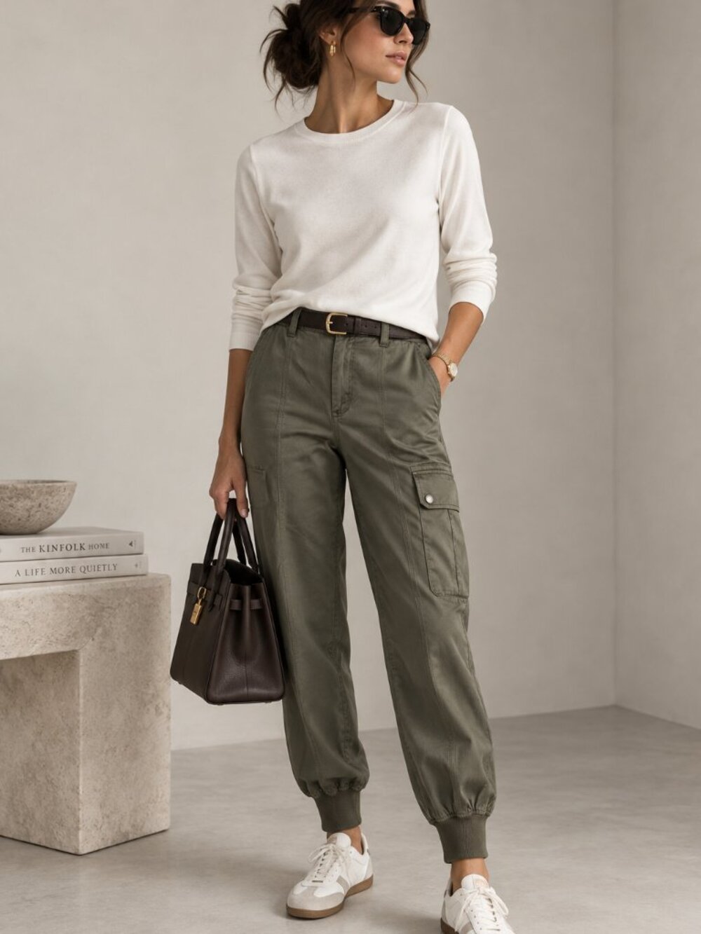 ZARA | Olive Green Cropped Pants – Women’s Small